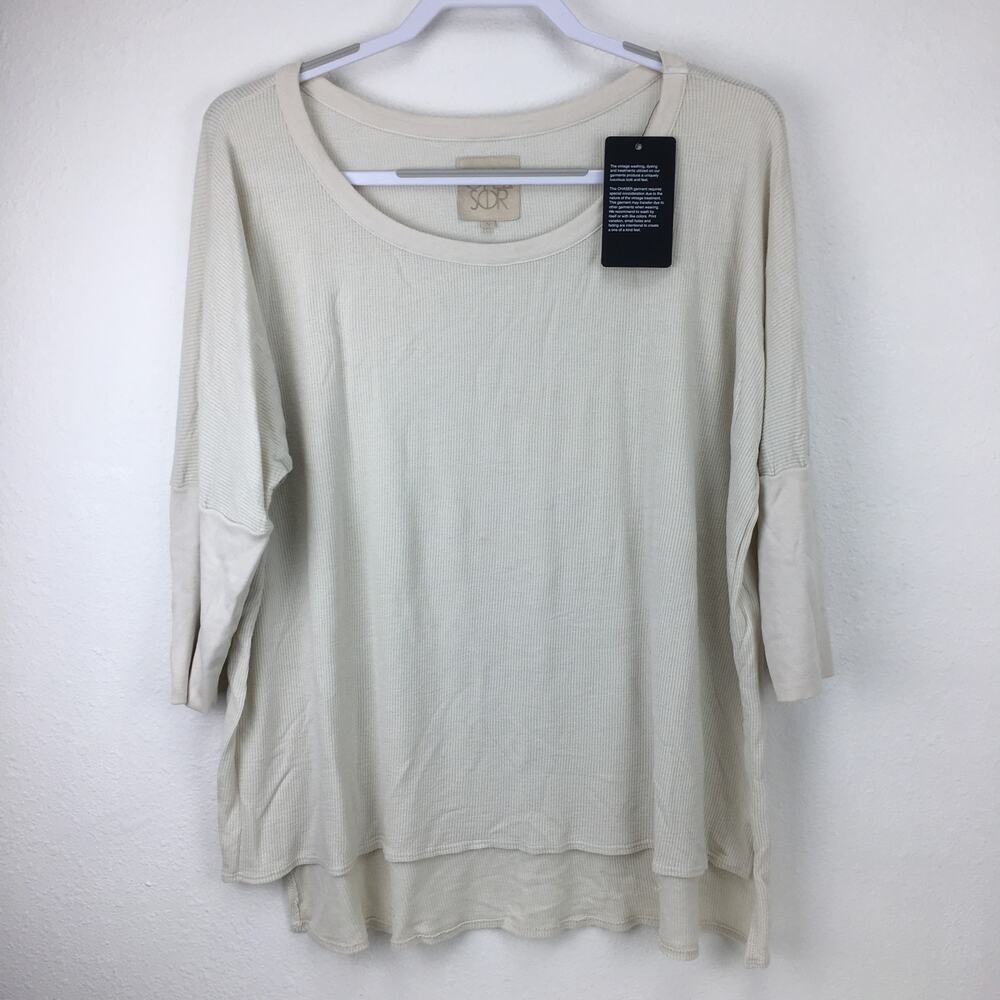 Chaser S Tan Thermal Dolman Shirt Oversized Tunic